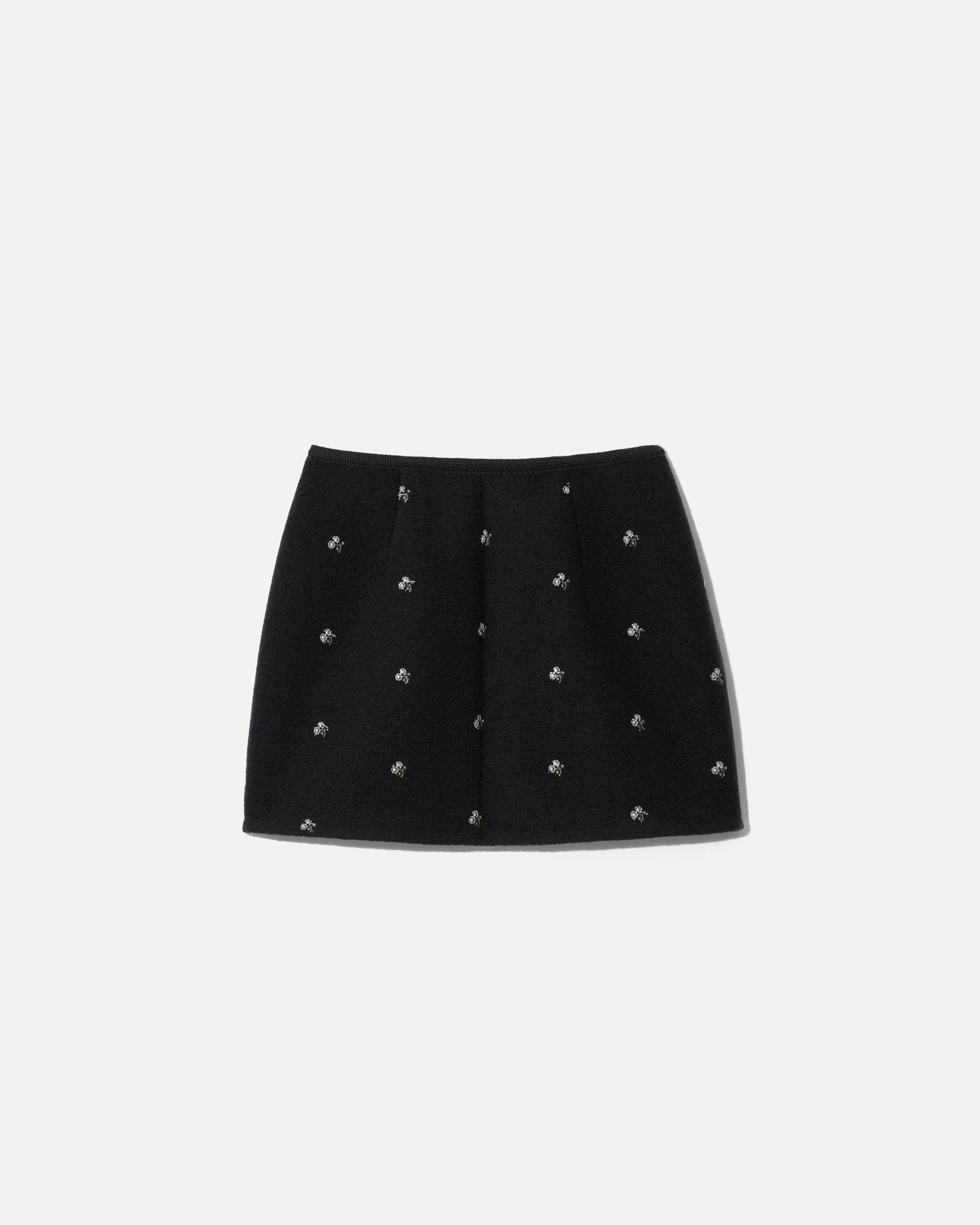 Walker wrap-skirt mini flowers black