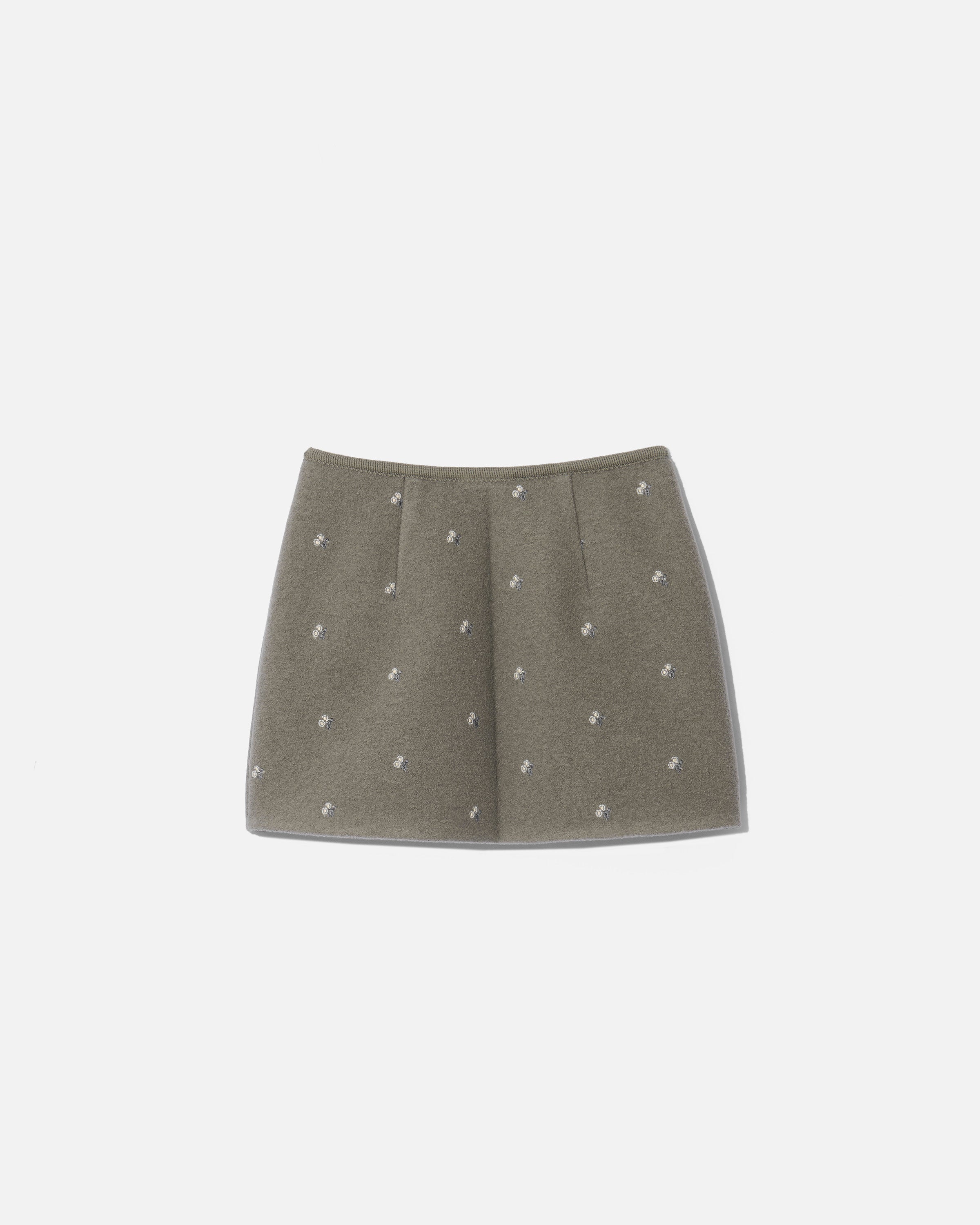 Walker wrap-skirt mini flowers camoscio