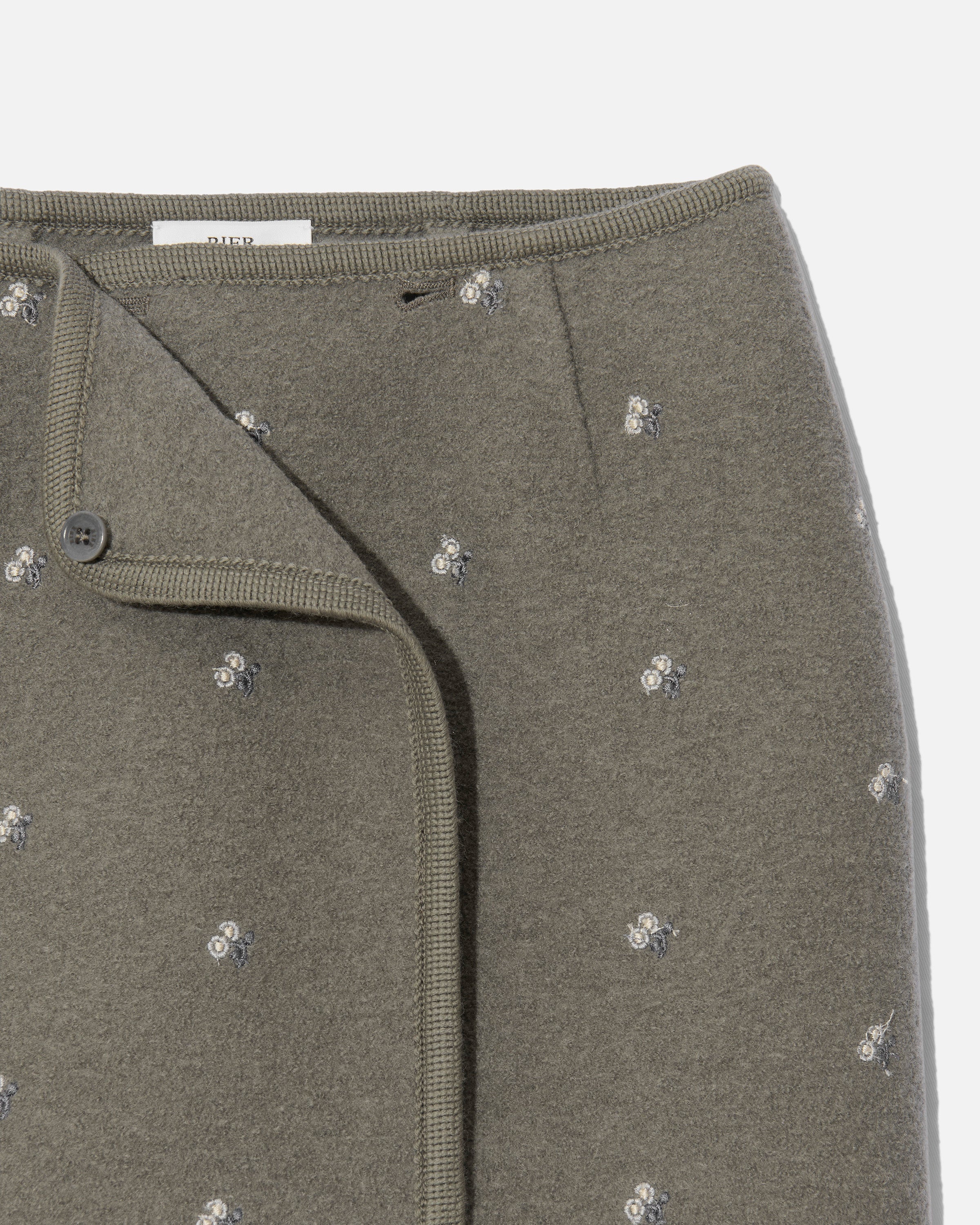 Walker wrap-skirt mini flowers camoscio