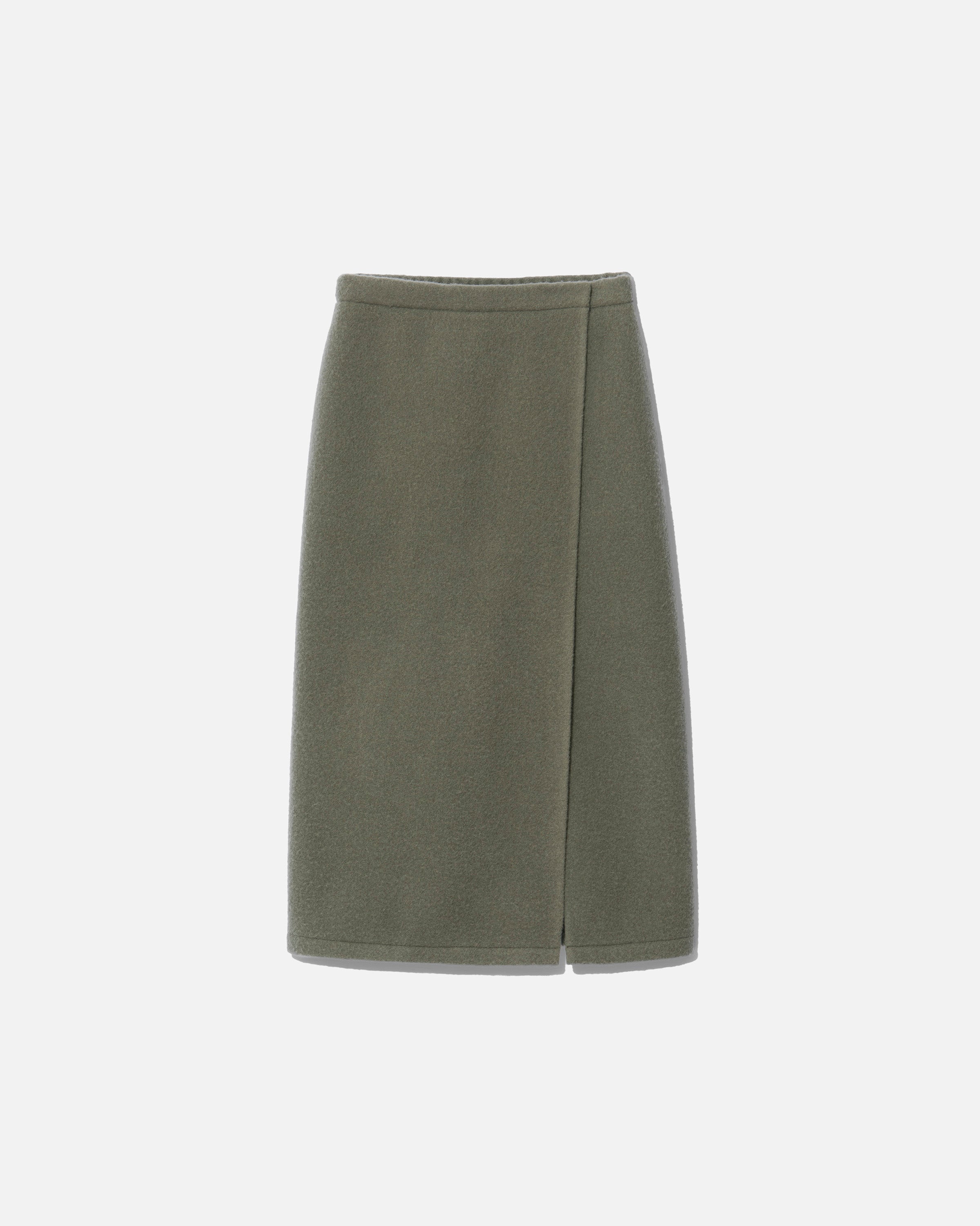 Fleece wrap-skirt camoscio