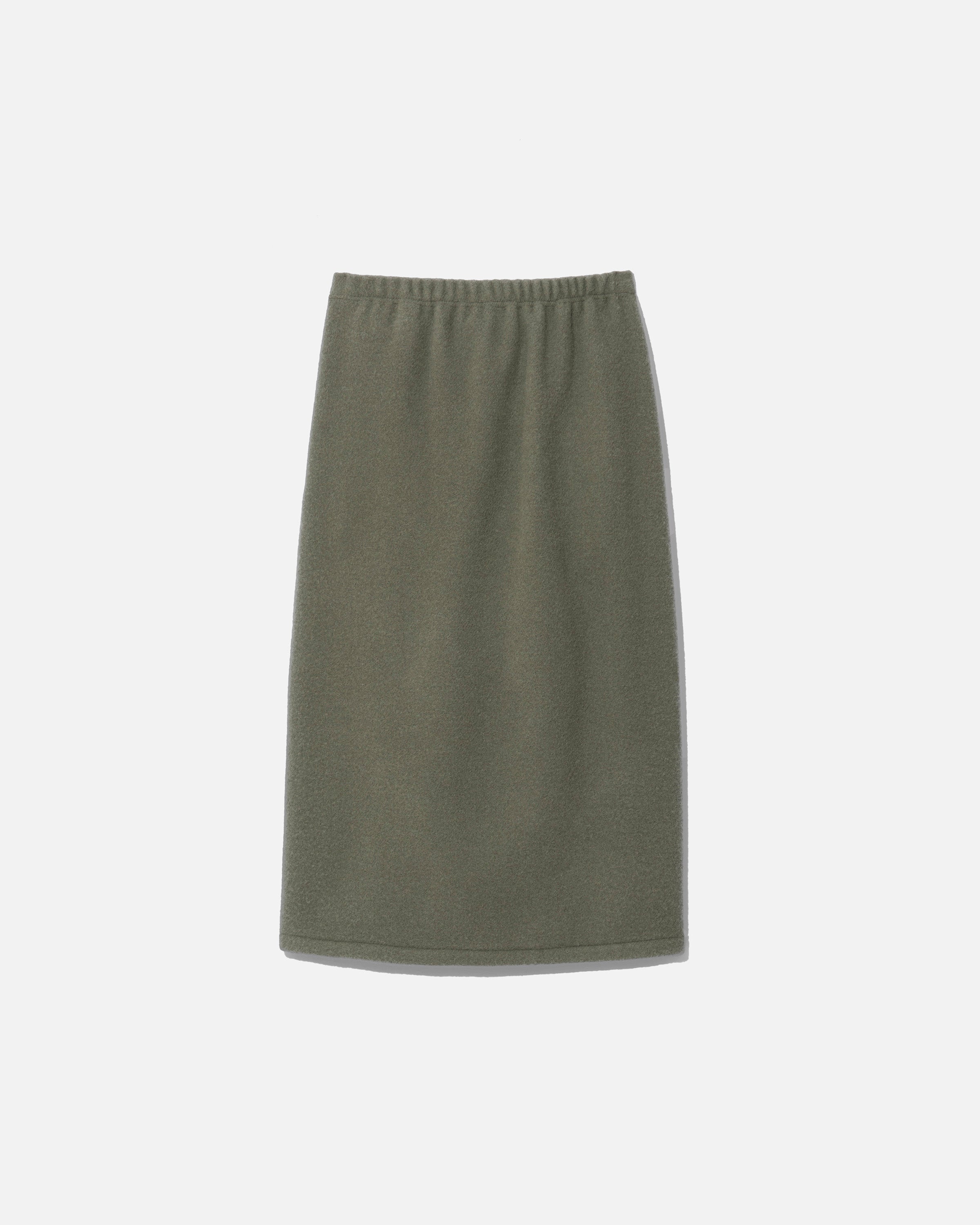 Fleece wrap-skirt camoscio