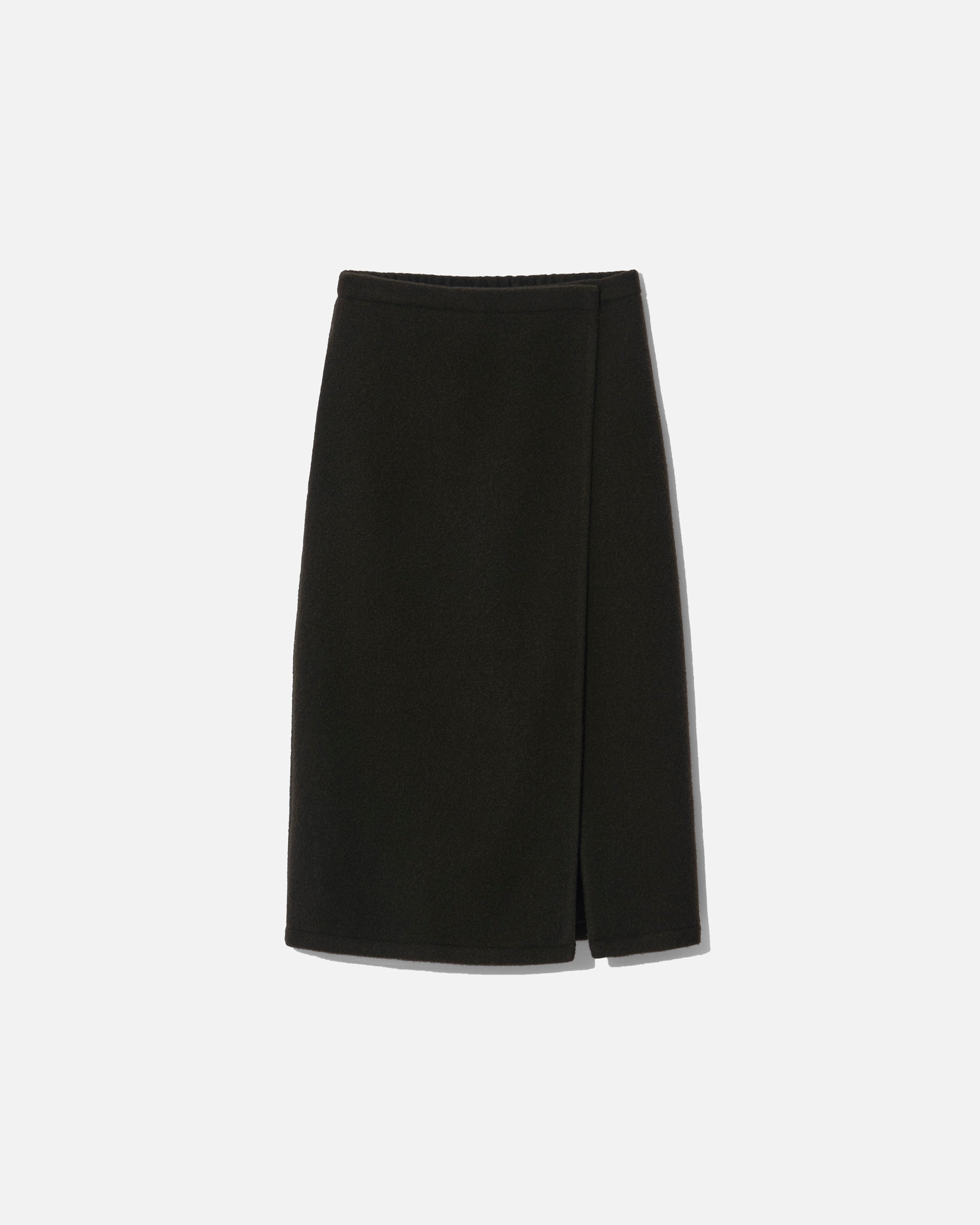 Fleece wrap-skirt tourbe