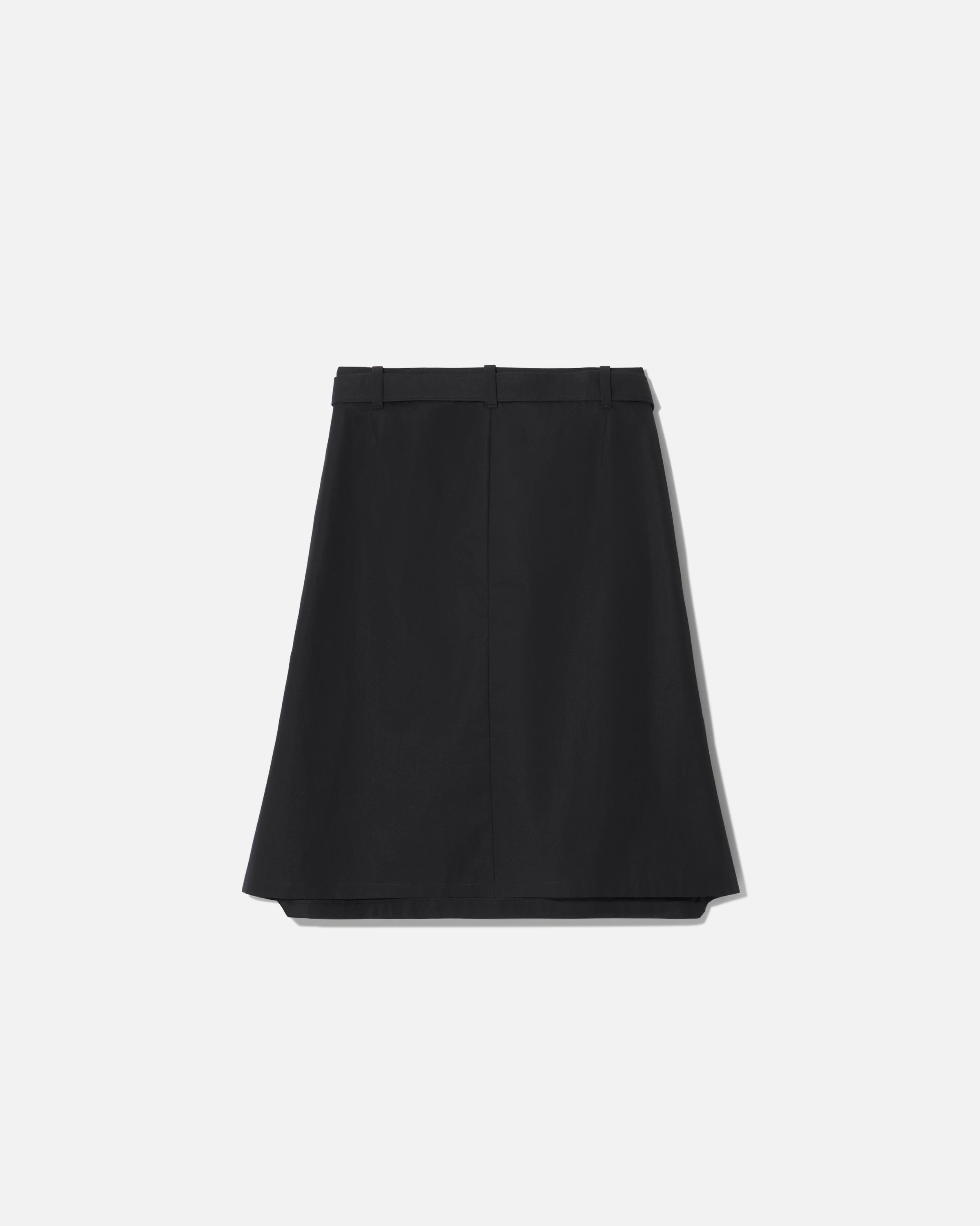 Skirt double cotton utility black