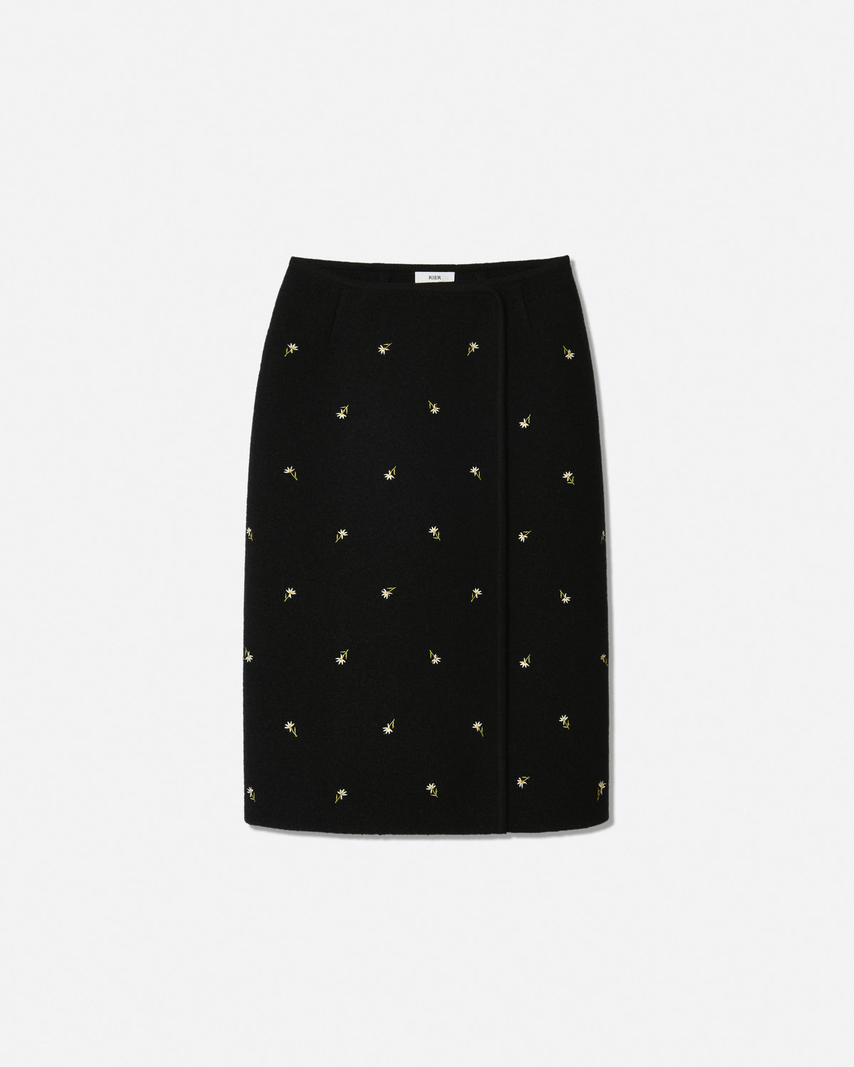 Walker wrap-skirt flowers black
