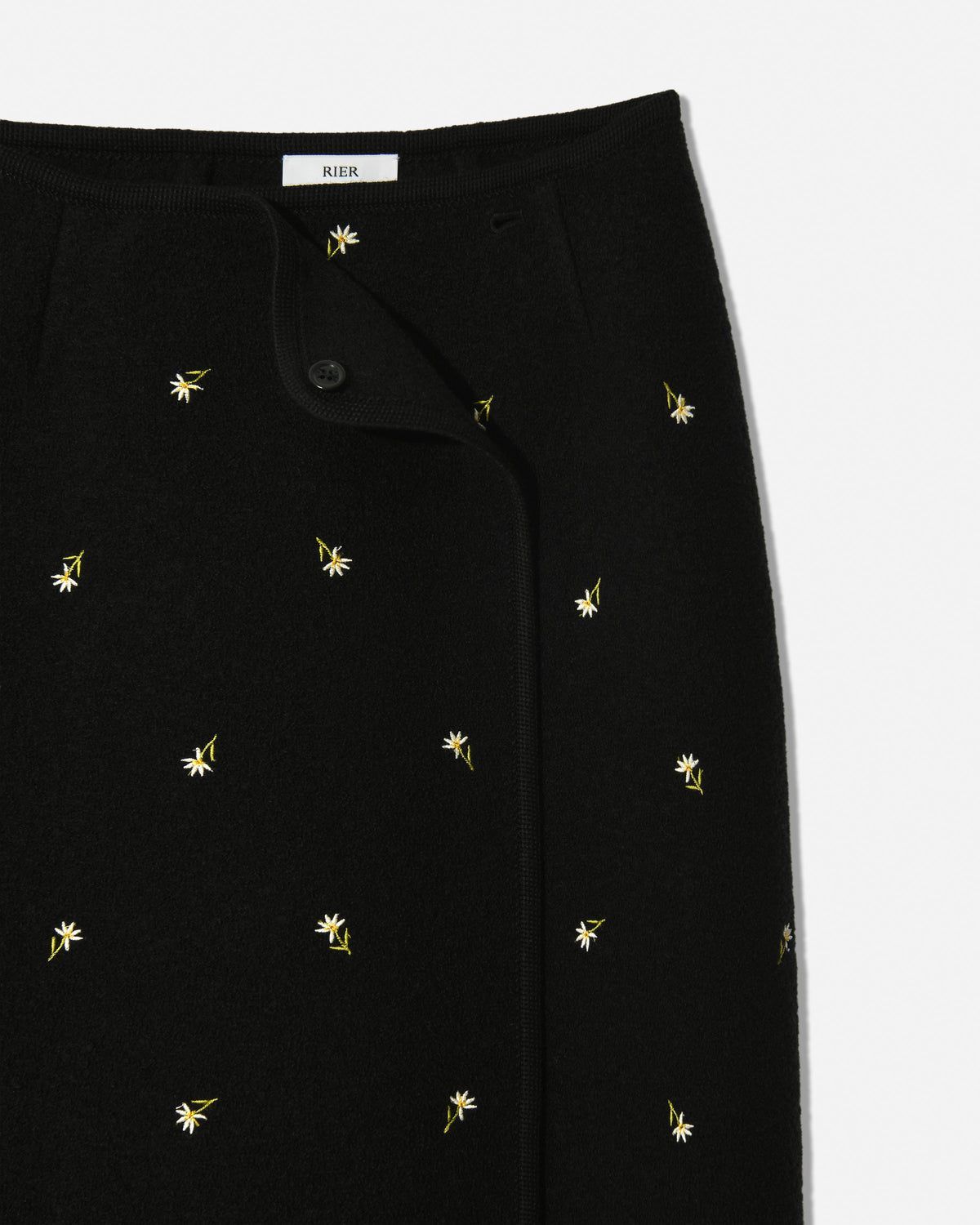 Walker wrap-skirt flowers black