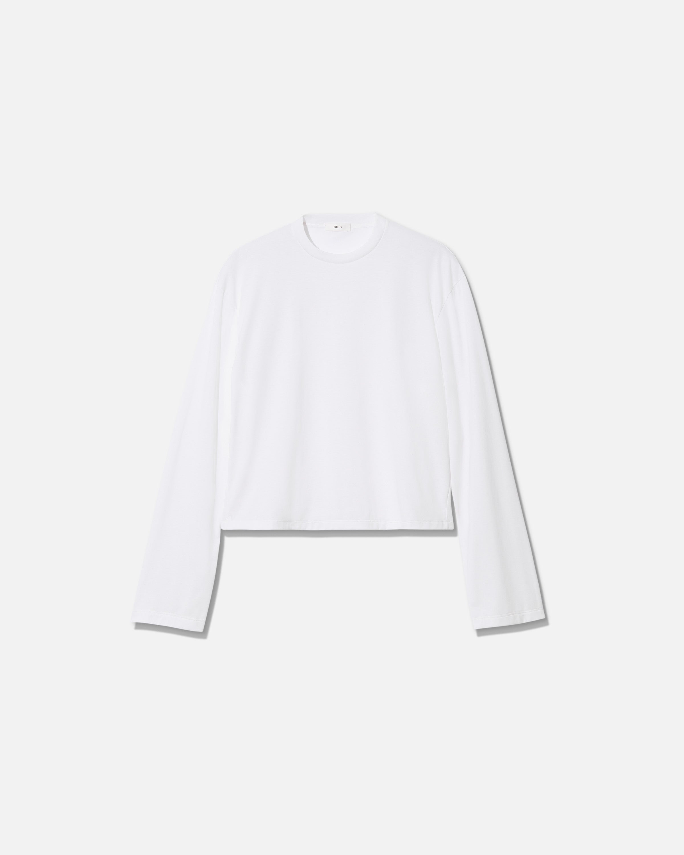 T-shirt crop jersey cotton white