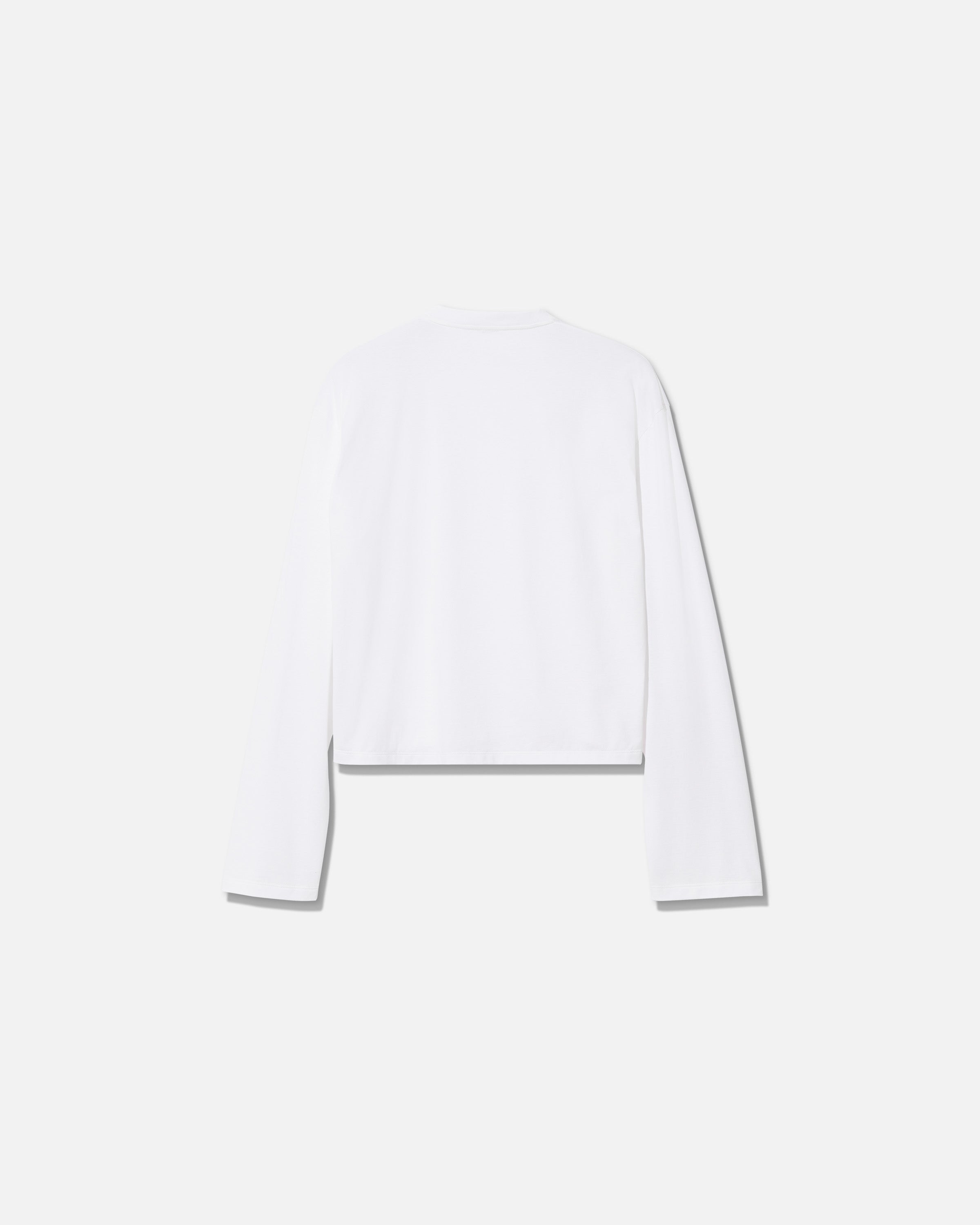 T-shirt crop jersey cotton white