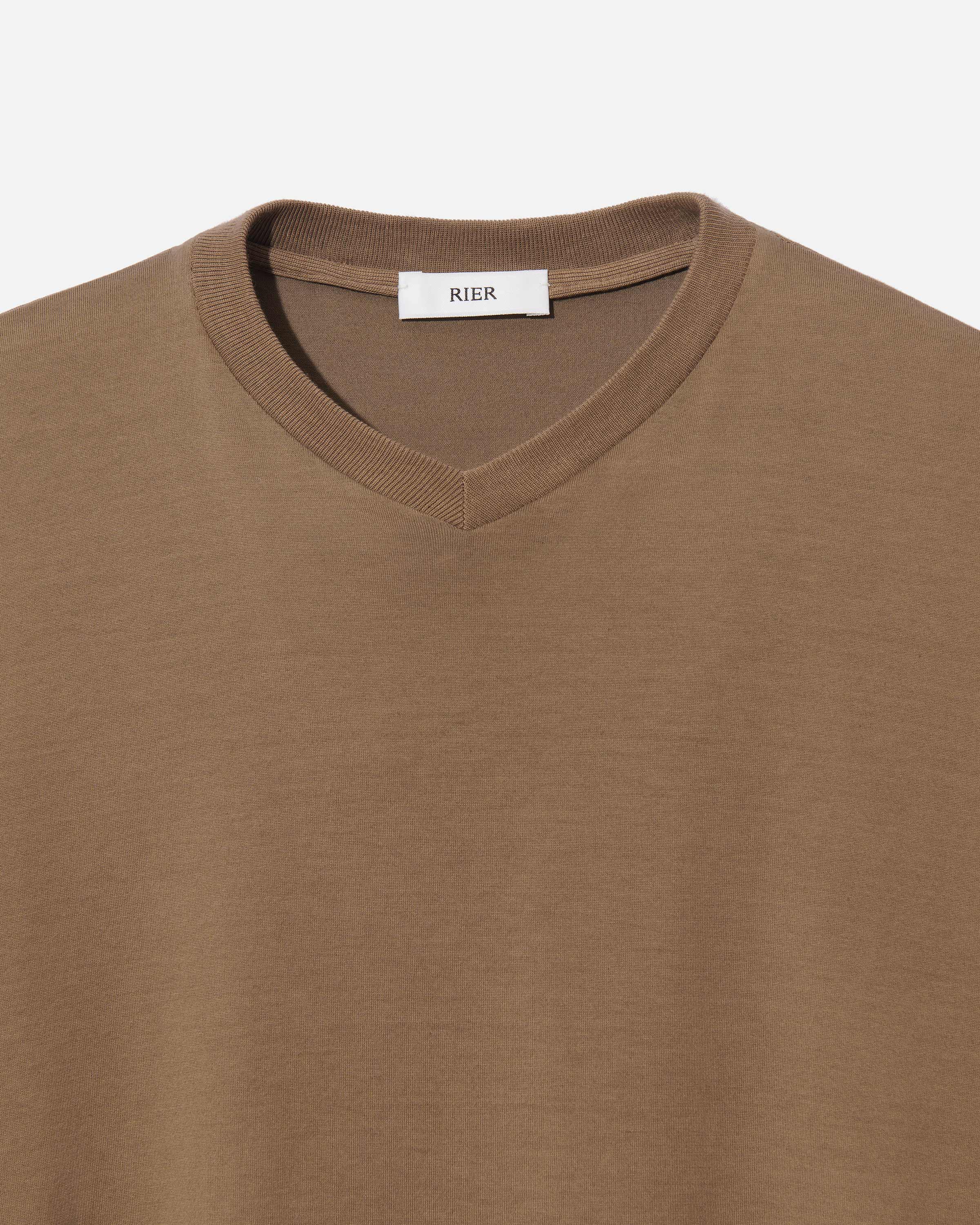 T-shirt V-neck jersey cotton castoro