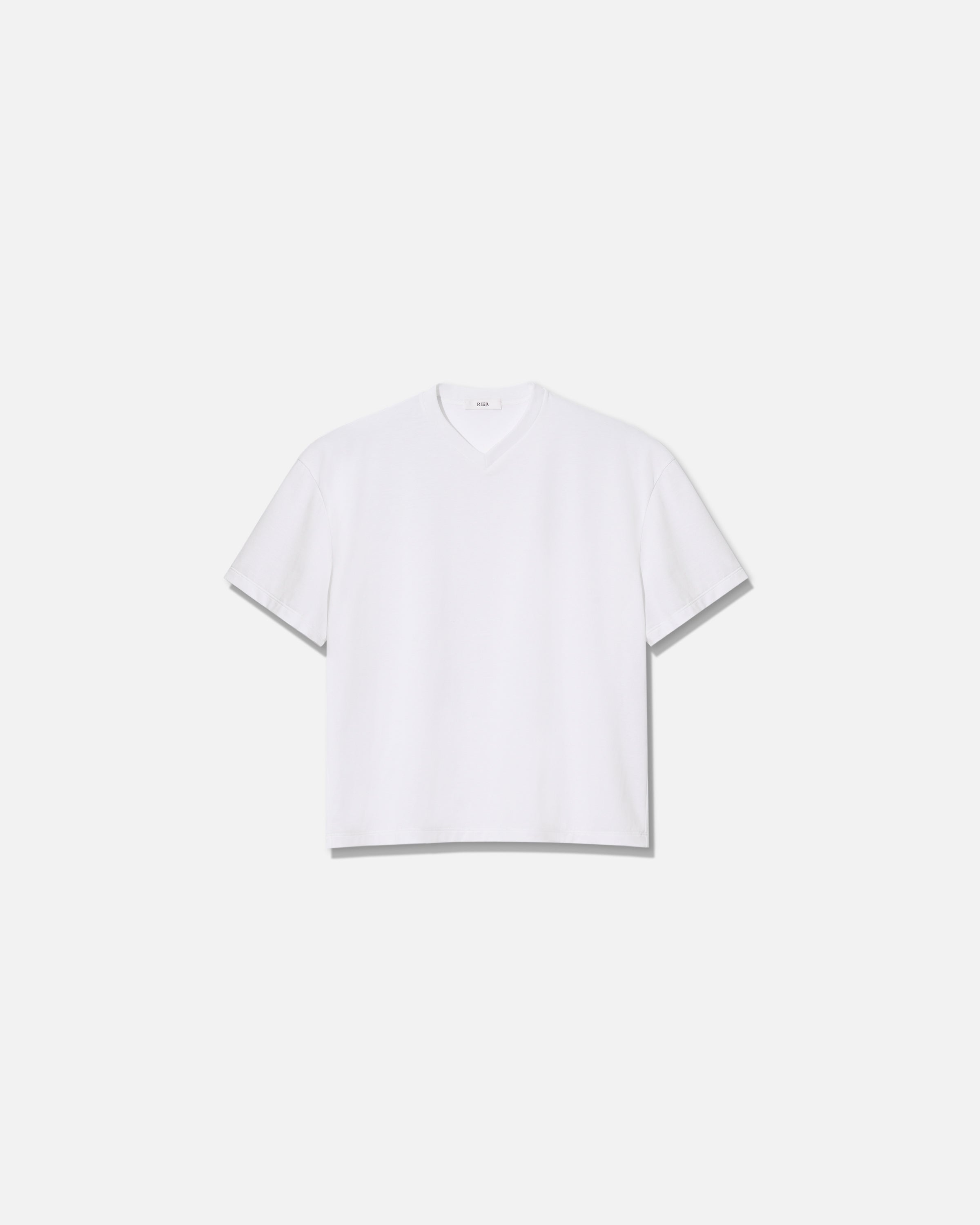 T-shirt V-neck jersey cotton white