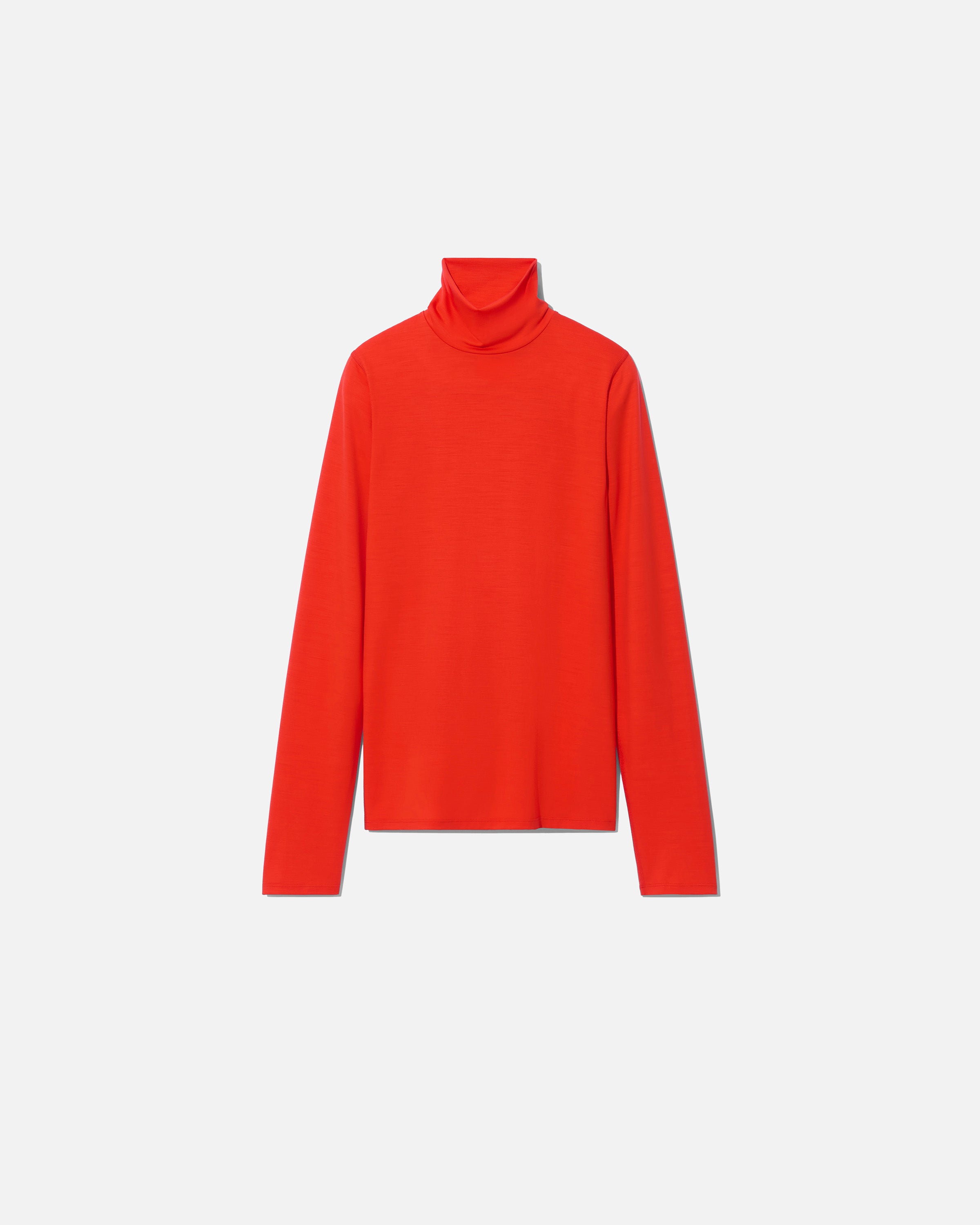T-shirt turtleneck jersey wool orange