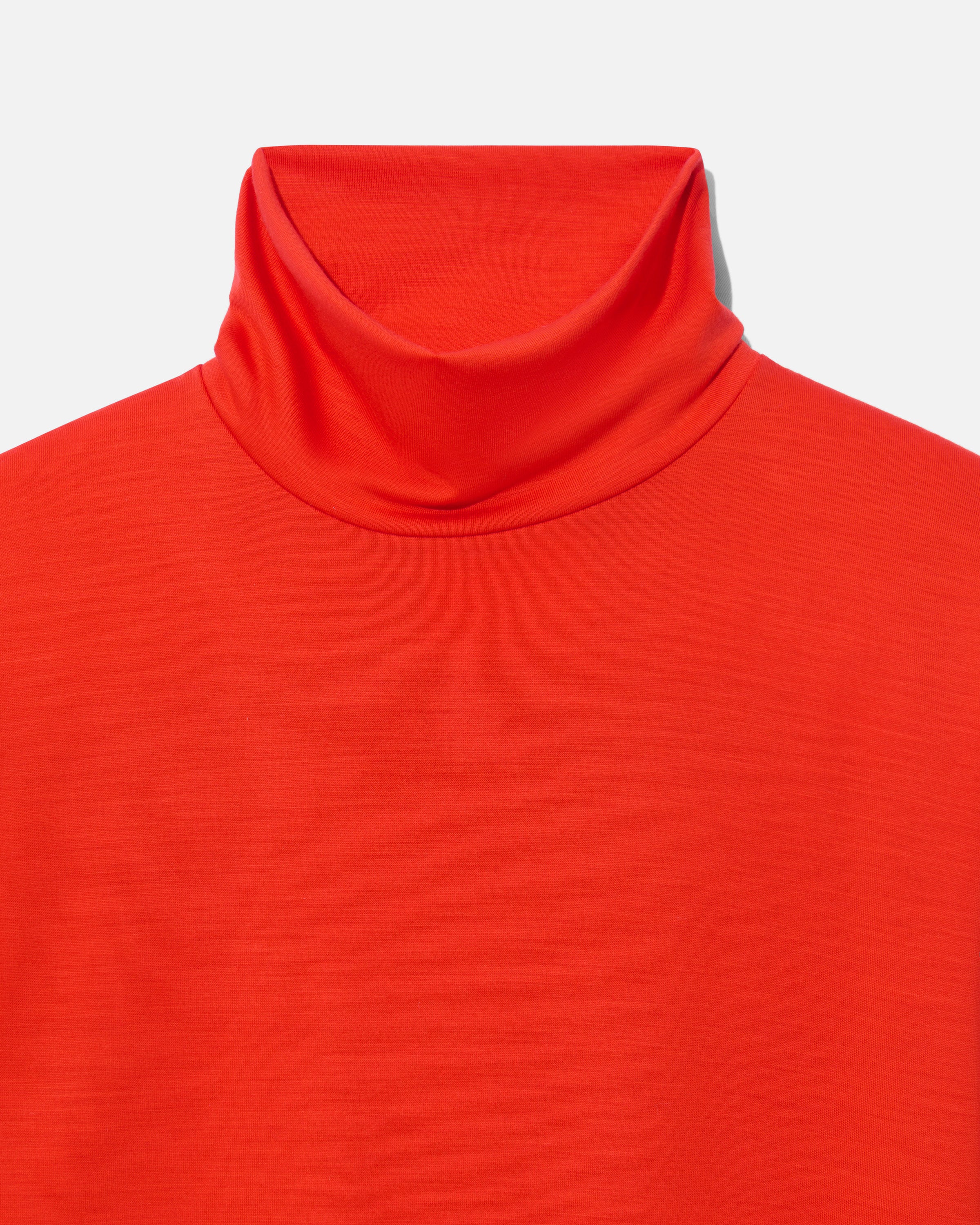 RIER | T-Shirt Turtleneck Jersey Wool Orange | Made in Italy | Rier