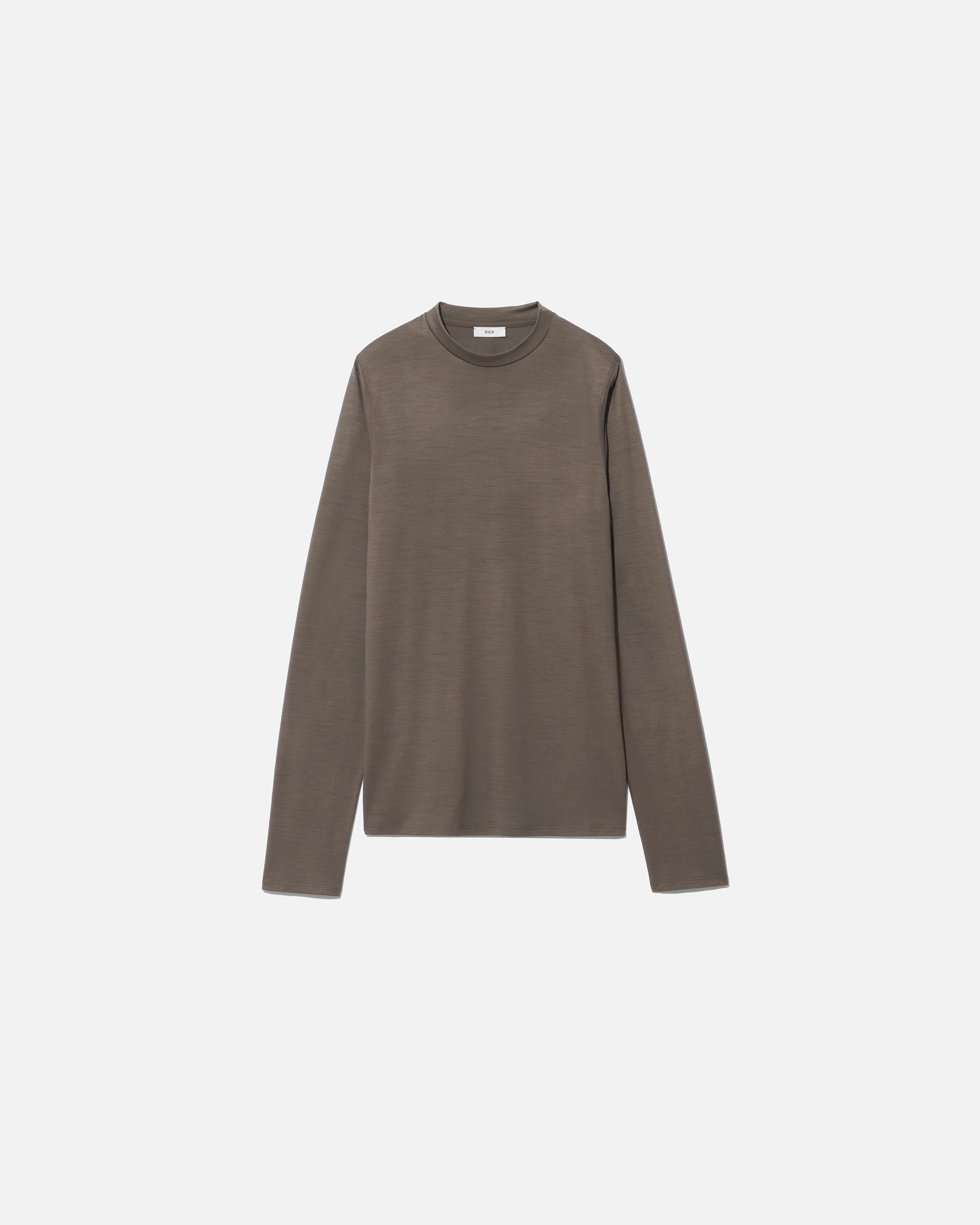 T-shirt roundneck jersey wool camoscio