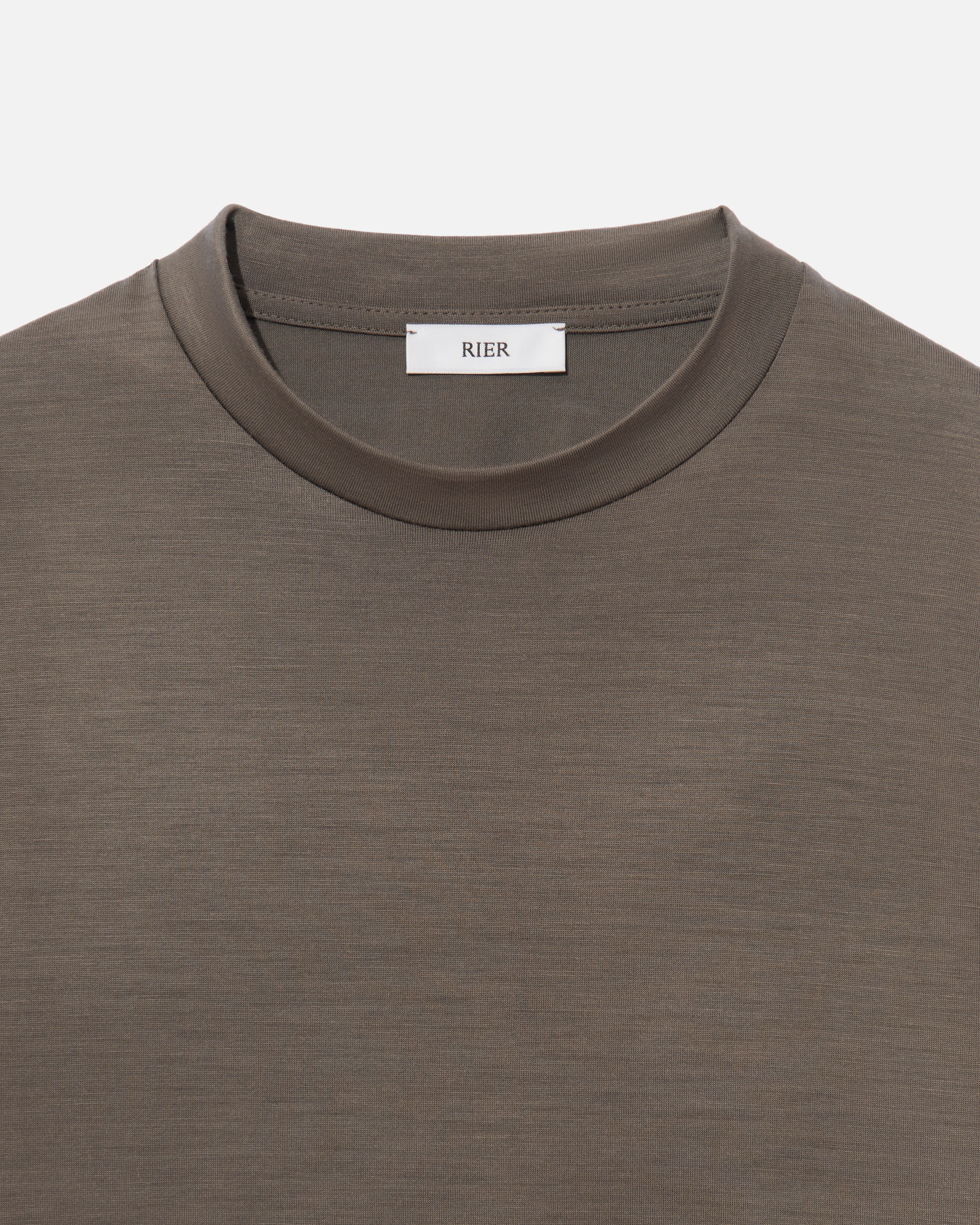 T-shirt roundneck jersey wool camoscio