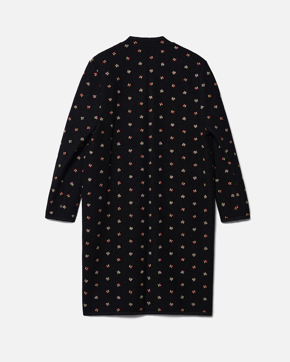 Walker coat flowers black