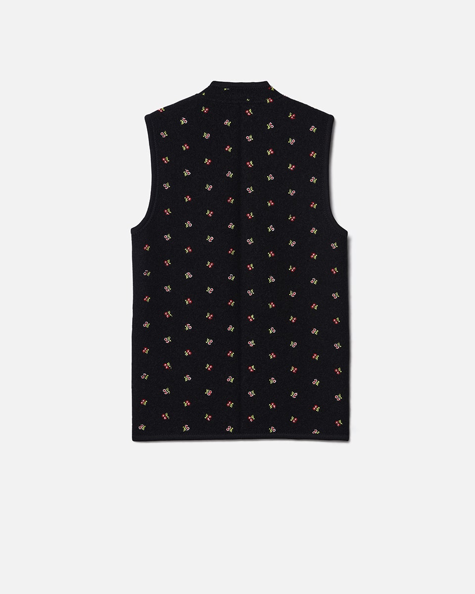 Walker gilet flowers black