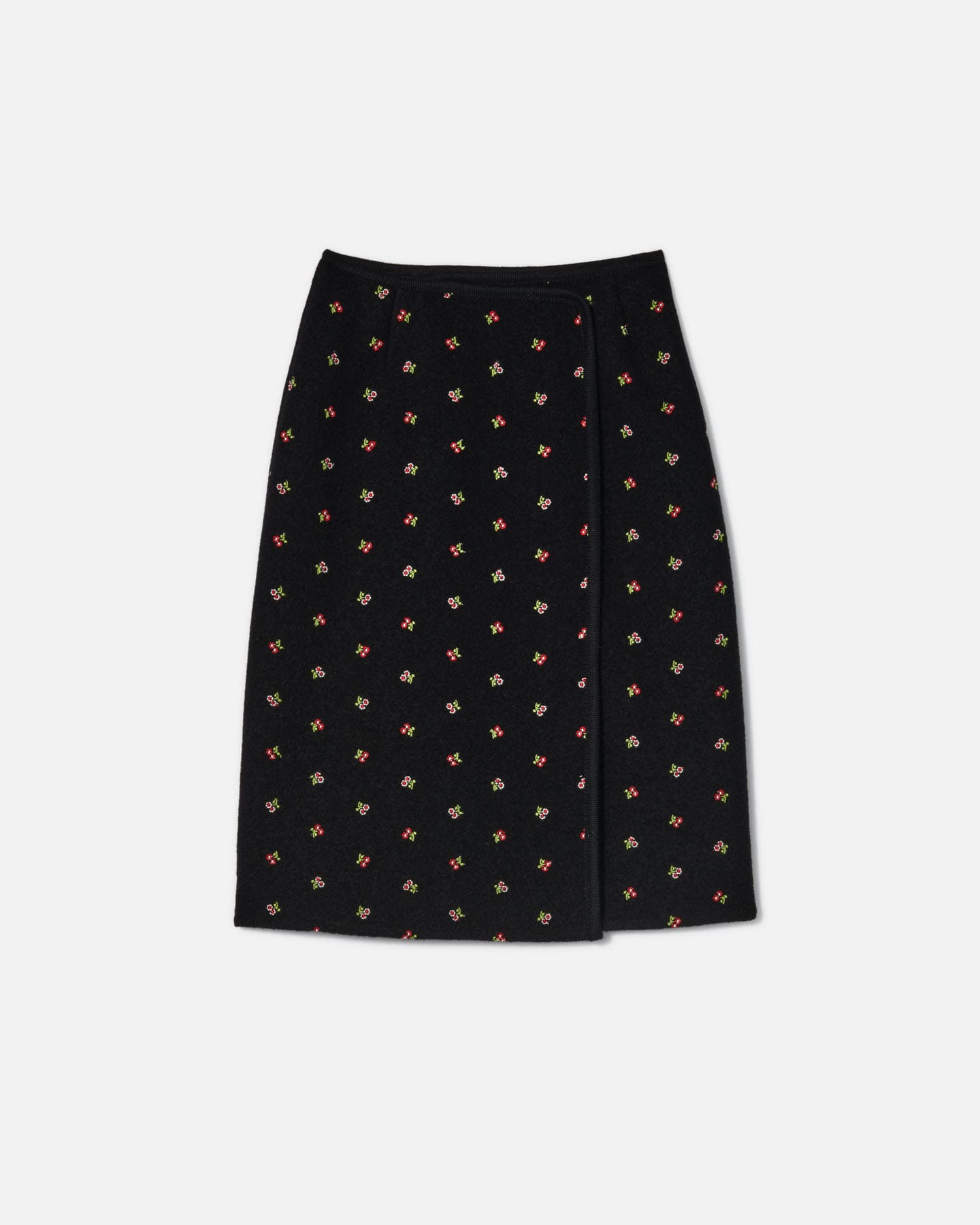 Walker skirt flowers black