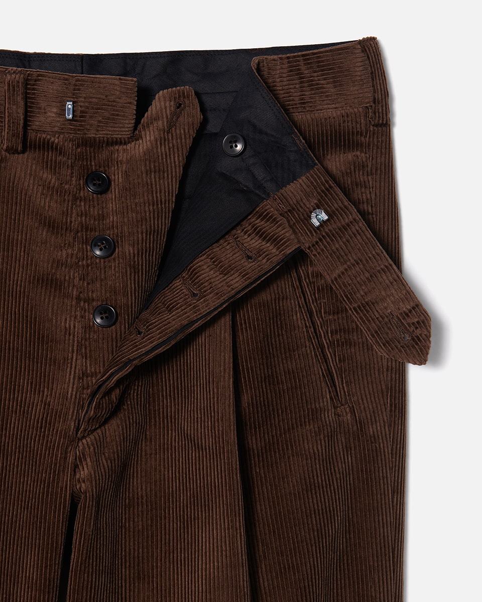 RIER | Trousers corduroy hazelnut | finest striped cotton | made